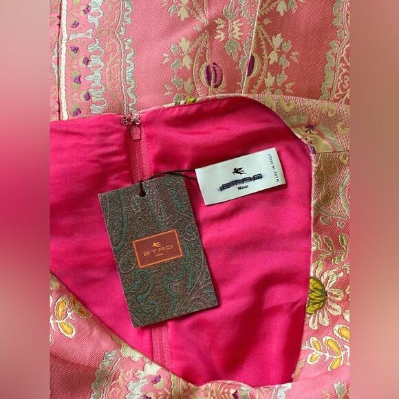 Etro Metallic Brocade Sheath Dress size 40/us size 4 - Picture 12 of 14